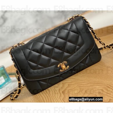 Chanel Vintage Flap Bag 87062 Lambskin Black 2022