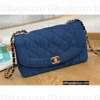 Chanel Vintage Flap Bag 87062 Denim Blue 2022