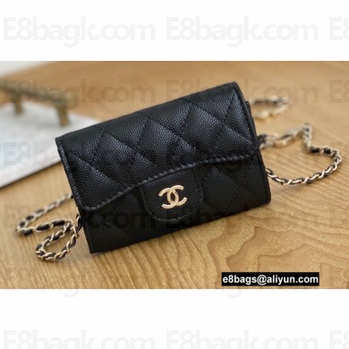 Chanel Mini Belt Waist Bag with Chain AP2305 Black 2022