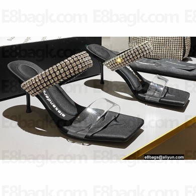 Alexander Wang Heel 7.5cm Julie Slide Sandals In Crystal PVC 2022