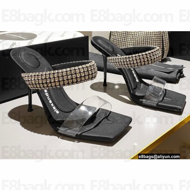 Alexander Wang Heel 10cm Julie Slide Sandals In Crystal PVC 2022