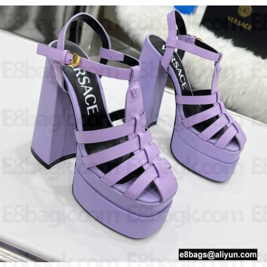 Versace Heel 15.5cm Platform 6cm La Medusa Sandals Lilac 2022
