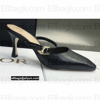 Dior Heel 7cm Calfskin Mules Black 2022