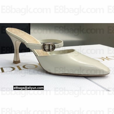 Dior Heel 7cm Calfskin Mules White 2022