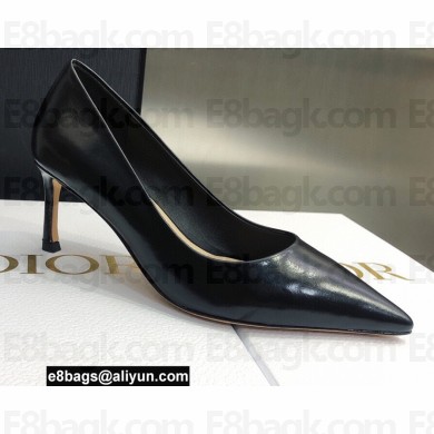Dior Heel 6.5cm Brushed Calfskin Essence Pumps Black 2022