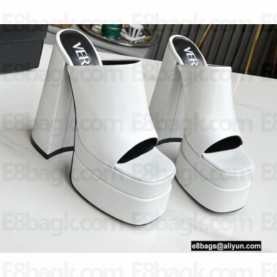 Versace Heel 15.5cm Platform 6cm Mules White 2022