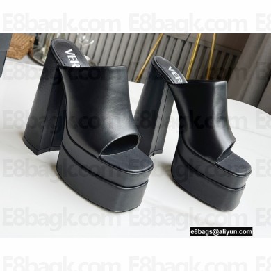 Versace Heel 15.5cm Platform 6cm Mules Black 2022