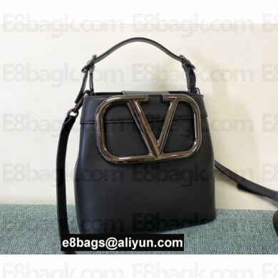 Valentino Supervee Calfskin Handbag So Black 2022