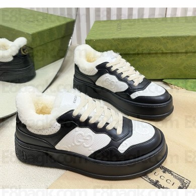 Gucci Women's Screener trainer sneakers with shearling 112007-2024 