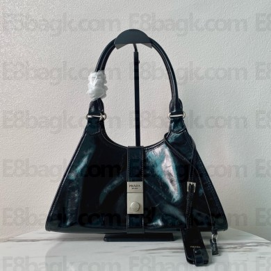PRADA BLACK MEDIUM leather tote bag 1BG563 2025