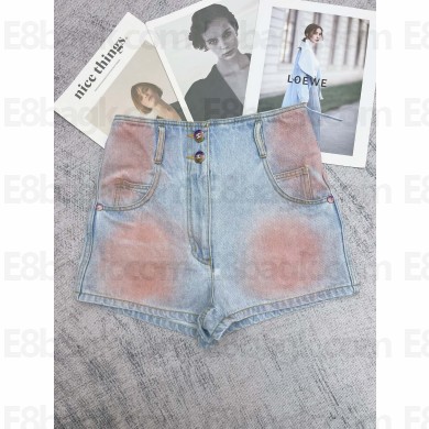 CHANEL Washed Denim Blue & Beige shorts P76403 2023