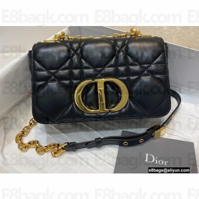 Dior Small Caro Bag in Padded Macrocannage Calfskin Black 2022