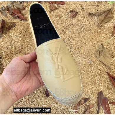 Saint Laurent Monogram Espadrilles in Lambskin Beige 2022