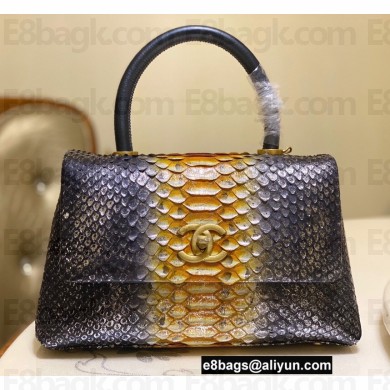 Chanel Python Coco Handle Small Flap Bag with Top Handle 16