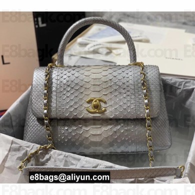 Chanel Python Coco Handle Medium Flap Bag with Top Handle 07