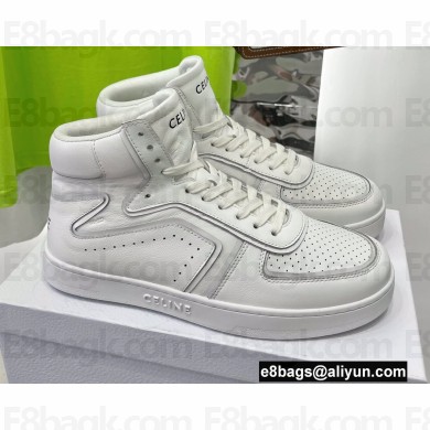 Celine Ct-01 "z" Trainer High Top Sneakers In Calfskin White 2022