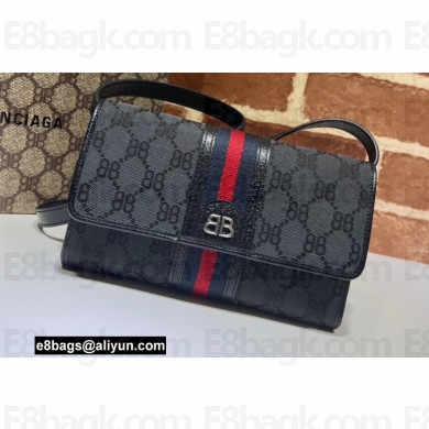 Gucci x Balenciaga The Hacker Project Mini Bag 680131 GG Canvas Black 2022