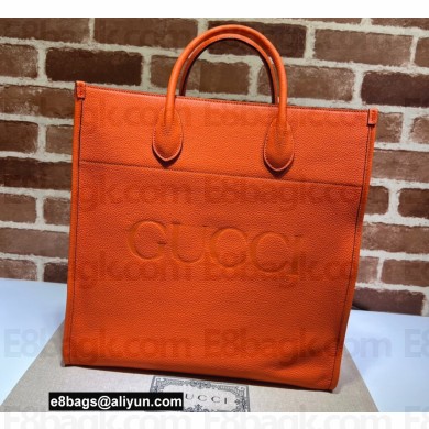 Gucci Medium/Large Tote Bag with Gucci Logo 674850 Orange 2022