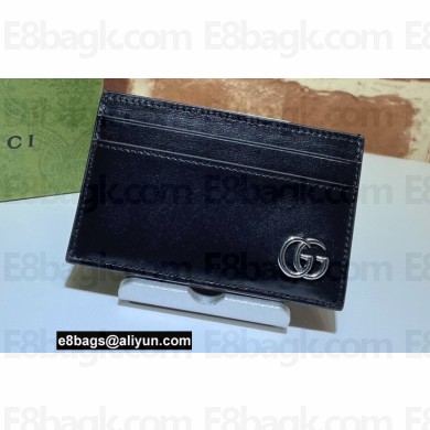 Gucci GG Marmont Card Case 657588 Black/Silver 2022
