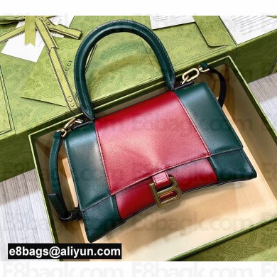 Gucci x Balenciaga The Hacker Project Small Hourglass Bag 681697 Leather Green/Red 2022