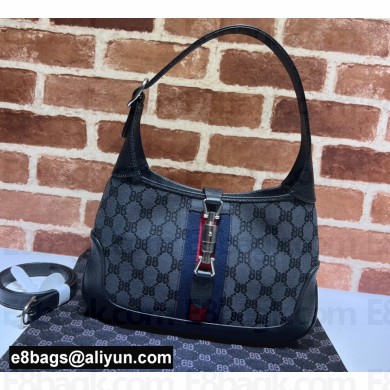 Gucci x Balenciaga The Hacker Project Small Hobo Bag 680118 GG Canvas Black 2022