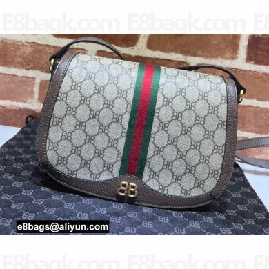 Gucci x Balenciaga The Hacker Project Medium Shoulder Bag 680121 GG Canvas Beige 2022