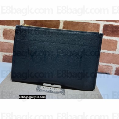Gucci Zip Pouch Bag with Gucci Logo 681200 Black 2022