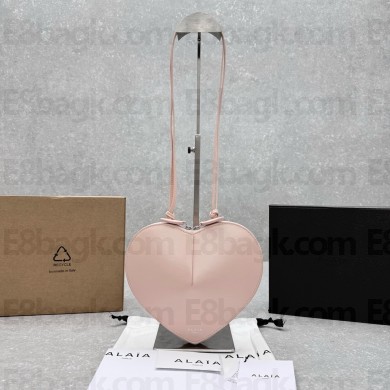 Alaia Le Cœur Heart Bag in calfskin light pink 2024