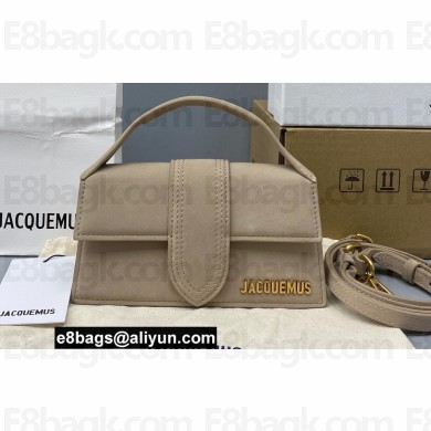 Jacquemus suede Le Bambino Mini Envelope Handbag nude
