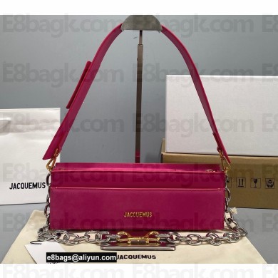 Jacquemus Le Ciuciu Rectangular Box Bag Suede Fuchsia