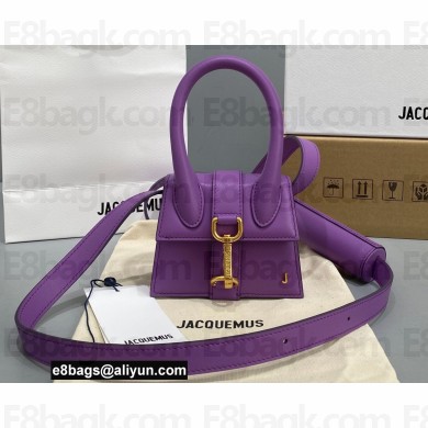 Jacquemus Le Chiquito Montagne Mini sac en cuir Bag Leather Purple