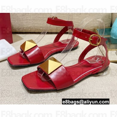Valentino ONE STUD Flat sandals Red 2022