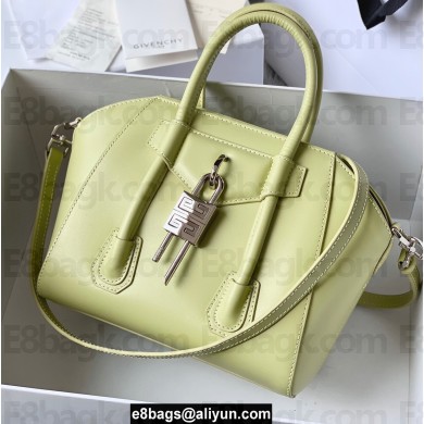 Givenchy Mini Antigona Lock Bag in Box Leather Light Green