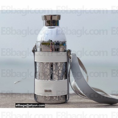 Dior Aqua Bottle Holder Silver with Shoulder Strap