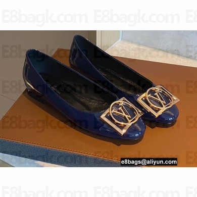 Louis Vuitton Dauphine Madeleine Ballerinas Patent Blue