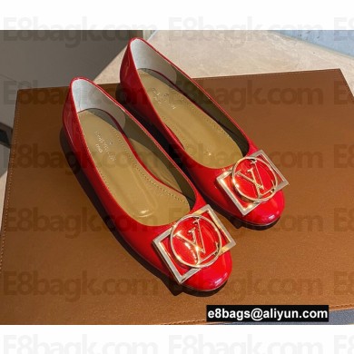 Louis Vuitton Dauphine Madeleine Ballerinas Patent Red