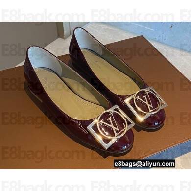 Louis Vuitton Dauphine Madeleine Ballerinas Patent Burgundy