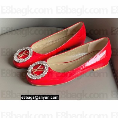 Louis Vuitton LV Circle Madeleine Ballerinas Patent Red