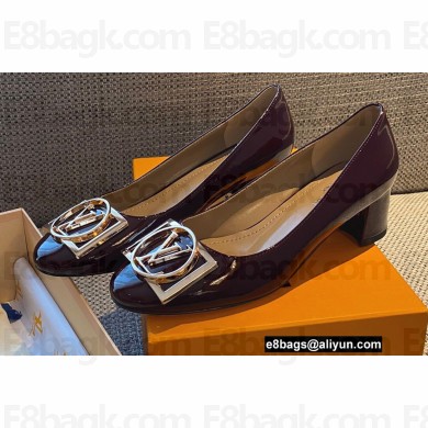 Louis Vuitton Heel 4.5cm Dauphine Madeleine Pumps Patent Burgundy