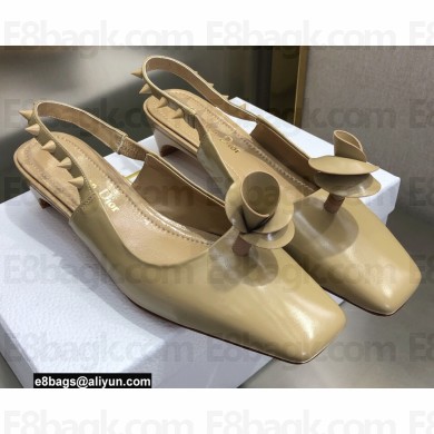 Dior Heel 1cm/3.5cm Rose Fantastique Slingback Flats/Pumps Nude 2022