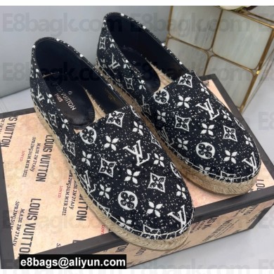 Louis Vuitton Monogram Denim Starboard Flat Espadrilles Black 2022