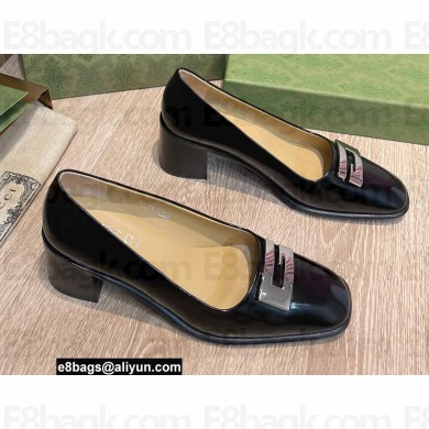 Gucci Heel 5.5cm Pumps Black with Gold G 2022