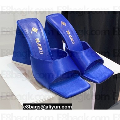 The Attico Heel 10.5cm Devon Mules Satin Blue