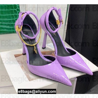 Versace Heel 10.5cm Medusa Charm Pumps Patent Lilac