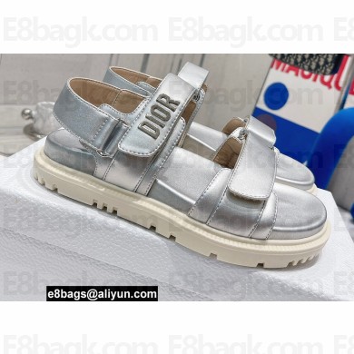 Dior Lambskin DiorAct Sandals Silver 2022