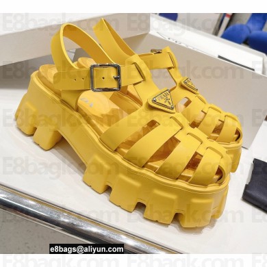 Prada Foam Rubber Sandals Yellow 2022
