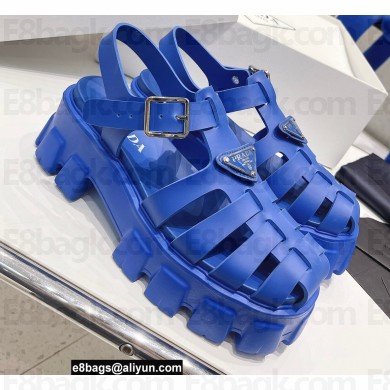 Prada Foam Rubber Sandals Blue 2022