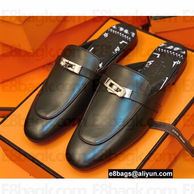 Hermes Kelly Buckle Oz Mules 38