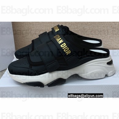 Dior D-Wander Open-back Sneakers Calfskin Black 2022