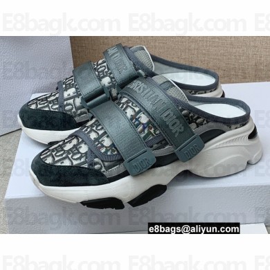 Dior D-Wander Open-back Sneakers Oblique Gray 2022